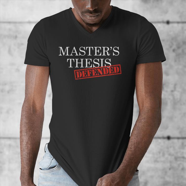 Master's Thesis Defense Tshirt Defended Graduation Men's V-Neck T-Shirt
