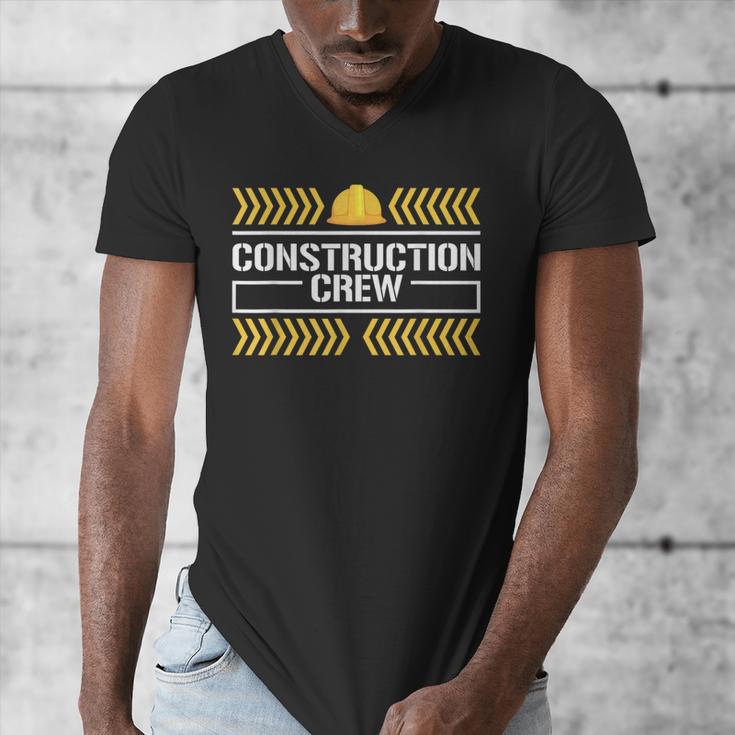 Matching Boys And Dad Mom Construction Digger Birthday Party Men's V-Neck T-Shirt