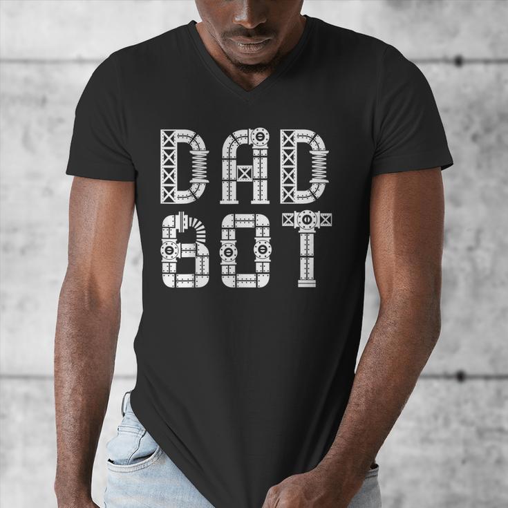 Matching Family Robot Father's Day Dad Bot Men's V-Neck T-Shirt
