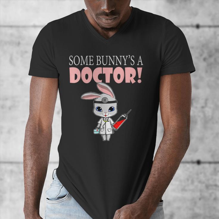 Med School Graduation Bunny Medical New Doctor Men's V-Neck T-Shirt