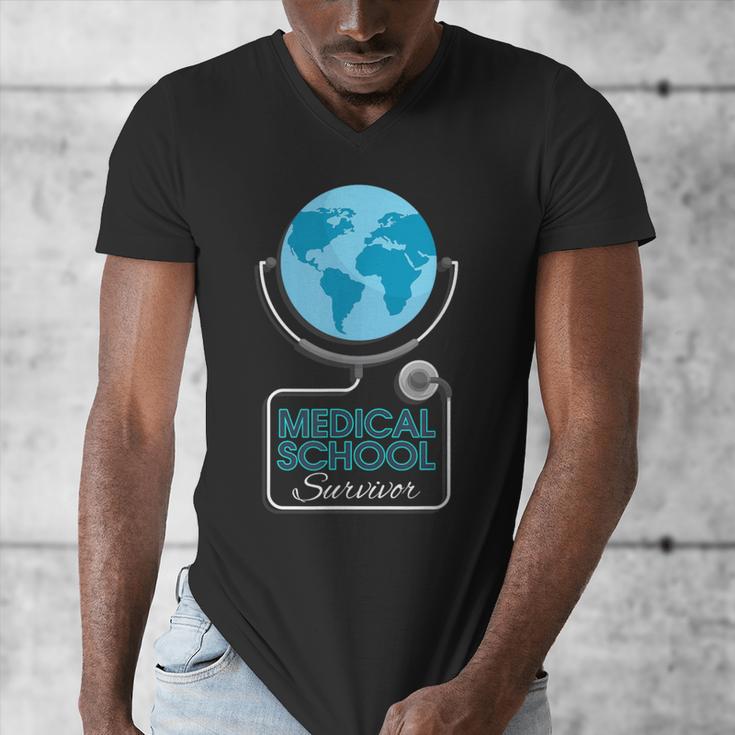 Medical School Survivor Med Graduation Men's V-Neck T-Shirt