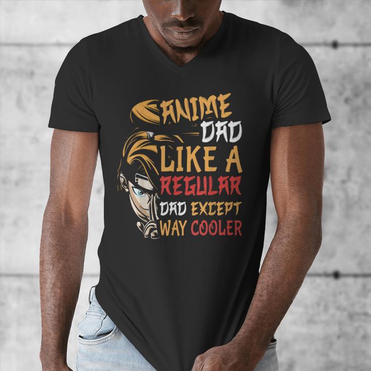 Men Anime Father's Day Anime Dad Except Way Cooler Men's V-Neck T-Shirt