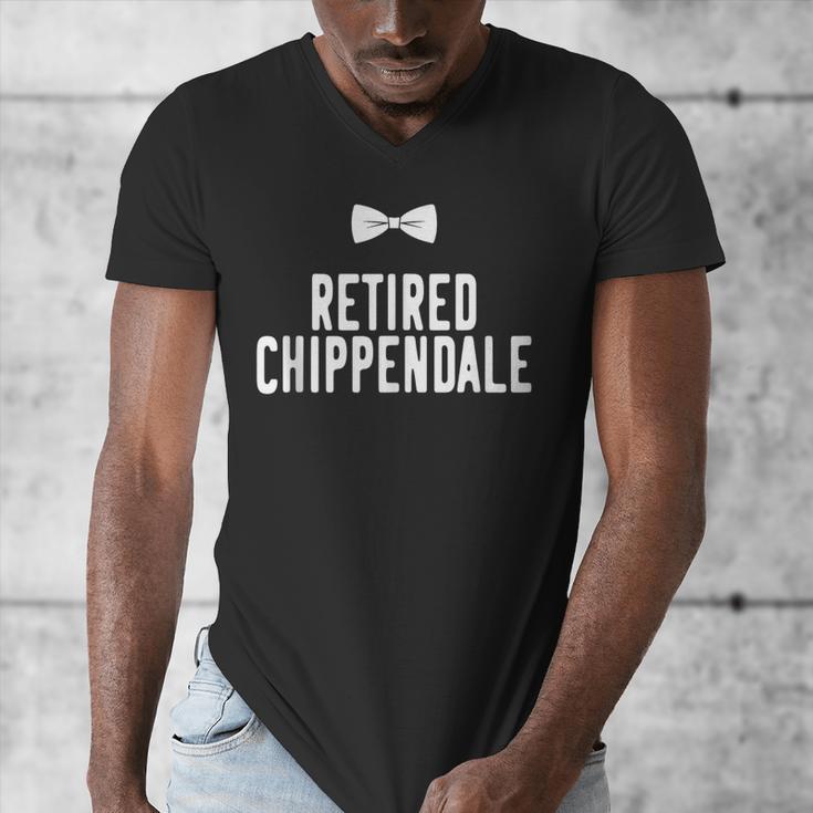Men Dad Bod Joke Ex Male Dancer Humor Retired Chippendale Men's V-Neck T-Shirt