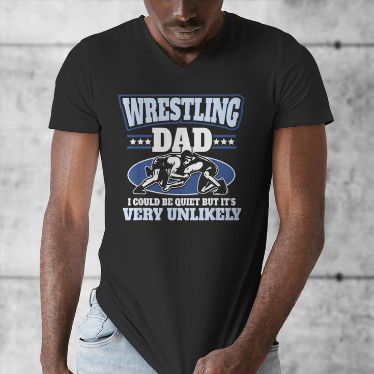 For Men Freestyle Wrestling Dad Men's V-Neck T-Shirt