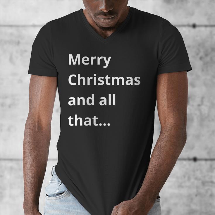 Merry Christmas Sarcastic Phrase For Introvert People Men's V-Neck T-Shirt Merry Christmas Sarcastic Phrase For Introvert People Men's V-Neck T-Shirt