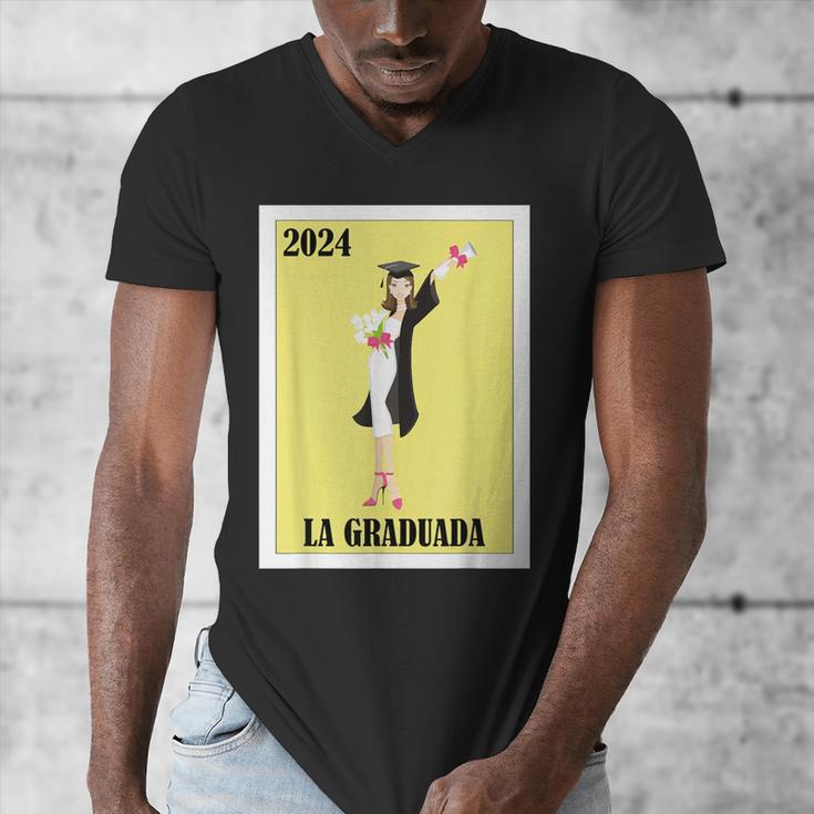 Mexican For Graduation La Graduada 2024 Men's V-Neck T-Shirt