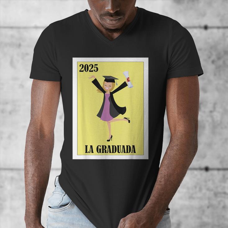 Mexican For Graduation La Graduada 2025 Men's V-Neck T-Shirt