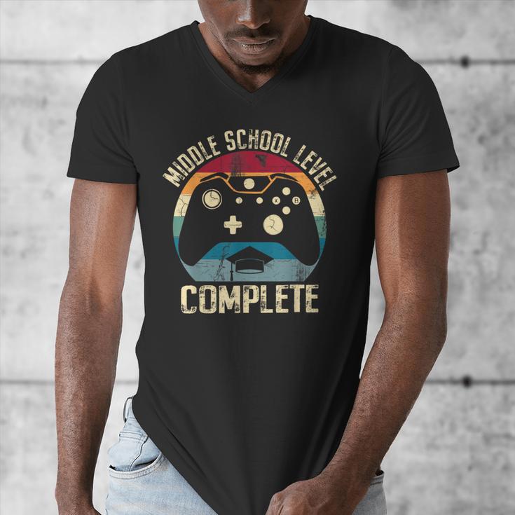 Middle School Level Complete Gamer Class Of 2024 Graduation Men's V-Neck T-Shirt
