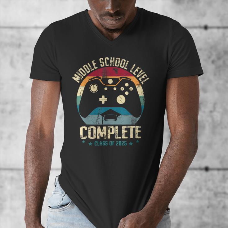 Middle School Level Complete Gamer Class Of 2025 Graduation Men's V-Neck T-Shirt