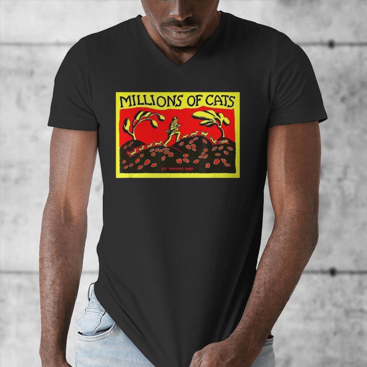 Millions Of Cats Book Cover Men's V-Neck T-Shirt Millions Of Cats Book Cover Men's V-Neck T-Shirt