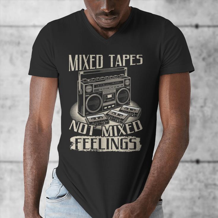 Mixed Tapes Not Feelings Nostalgia Retro Cassette Tape Men's V-Neck T-Shirt Mixed Tapes Not Feelings Nostalgia Retro Cassette Tape Men's V-Neck T-Shirt