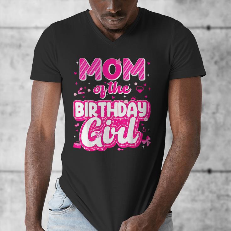 Mom And Dad Birthday Girl Family Matching Party Decorations Men's V-Neck T-Shirt
