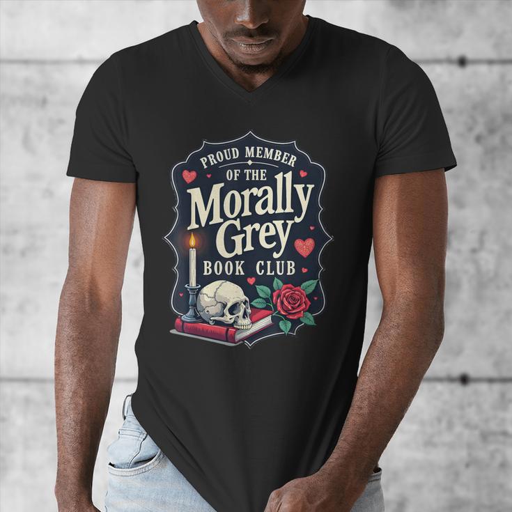 Morally Grey Merch Dark Romance Romantasy Smutty Book Lover Men's V-Neck T-Shirt Morally Grey Merch Dark Romance Romantasy Smutty Book Lover Men's V-Neck T-Shirt