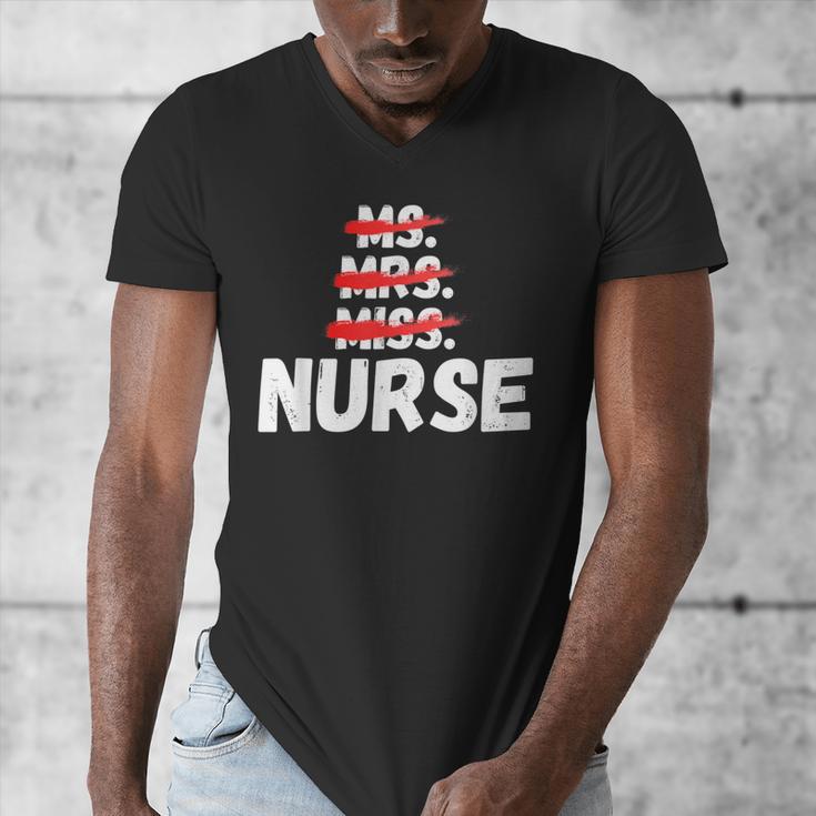 MsMrs Miss NURSE Nursing Graduation Men's V-Neck T-Shirt