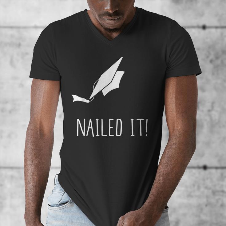 Nailed It Shirt Cute Graduation Grad Cap Men's V-Neck T-Shirt