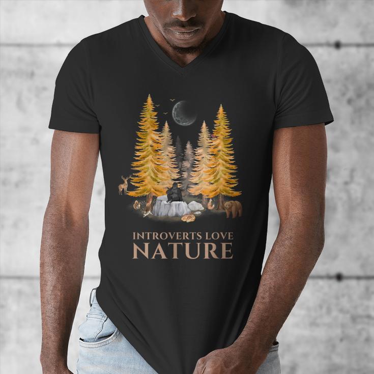 Nature Scene Tees For Introverts Quiet Escape Solitude Men's V-Neck T-Shirt Nature Scene Tees For Introverts Quiet Escape Solitude Men's V-Neck T-Shirt