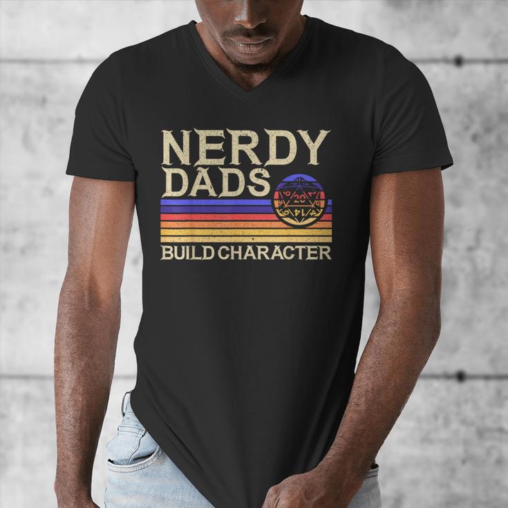 Nerdy Dad RPG Gaming D20 Tabletop Games RPG Gamer Men's V-Neck T-Shirt