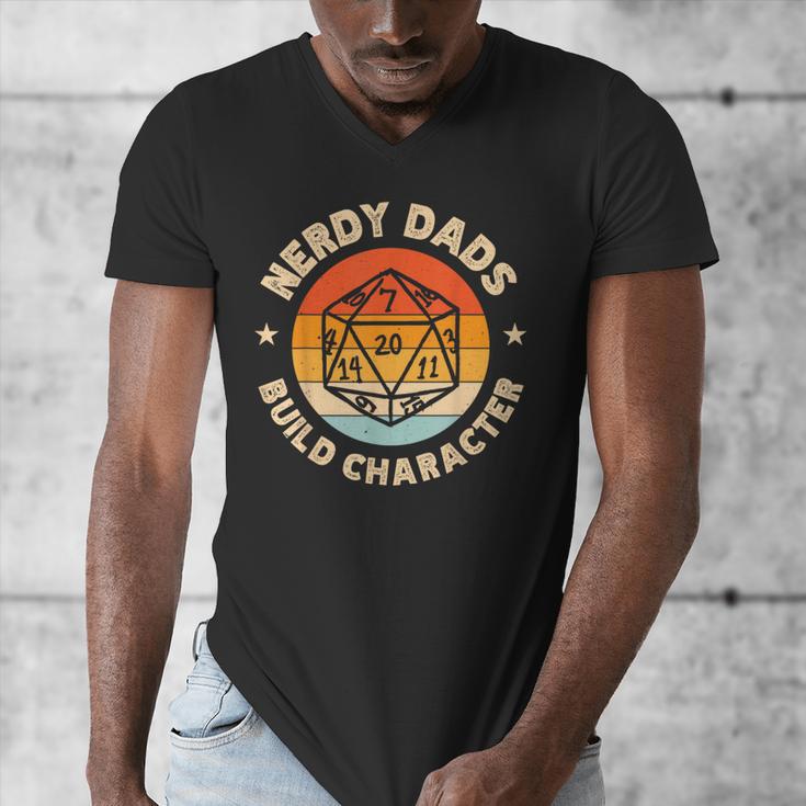 Nerdy Dads Build Character Men's V-Neck T-Shirt