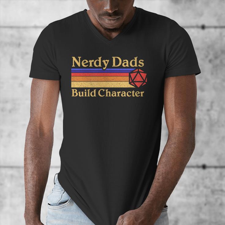 Nerdy Dads Dice For Tabletop RPG New Father Men's V-Neck T-Shirt Nerdy Dads Dice For Tabletop RPG New Father Men's V-Neck T-Shirt