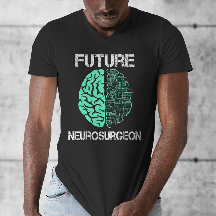 Neuro Surgeon Brain Student Graduation Future Neurosurgeon Men's V-Neck T-Shirt
