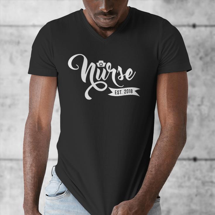 New Nurse 2018 Nursing School Graduate Graduation Shirt Men's V-Neck T-Shirt