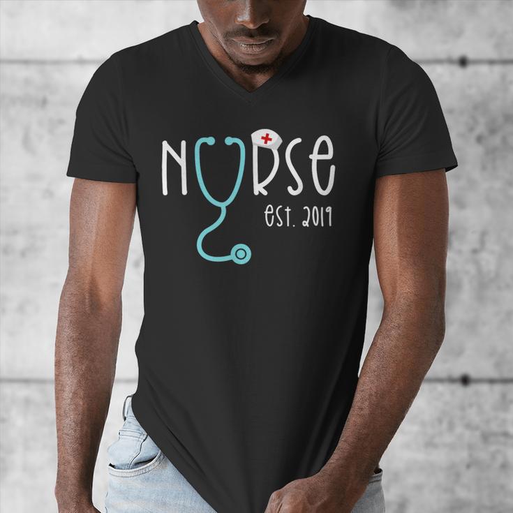 New Nurse Est 2019Shirt Graduation RN Women Men's V-Neck T-Shirt