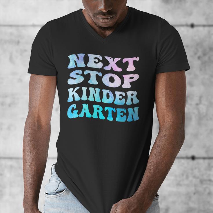 Next Stop Kindergarten Groovy Graduation Last Day Of School Men's V-Neck T-Shirt