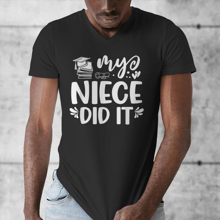 My Niece Did It Graduation Graduated Men's V-Neck T-Shirt