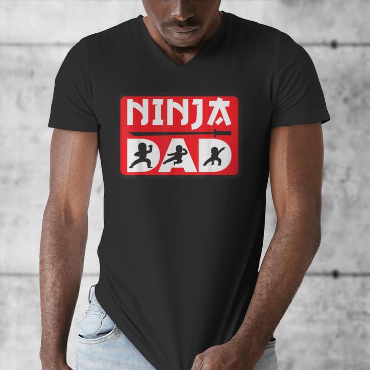 Ninja Dad Matching Family Ninja Warrior Men's V-Neck T-Shirt