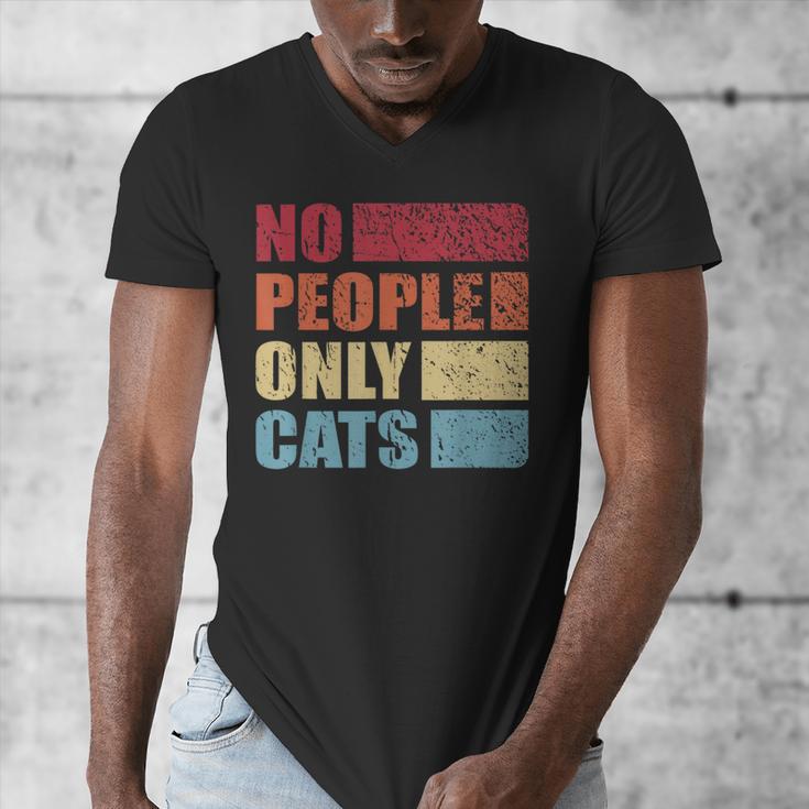 No People Only Cats Introvert Men's V-Neck T-Shirt