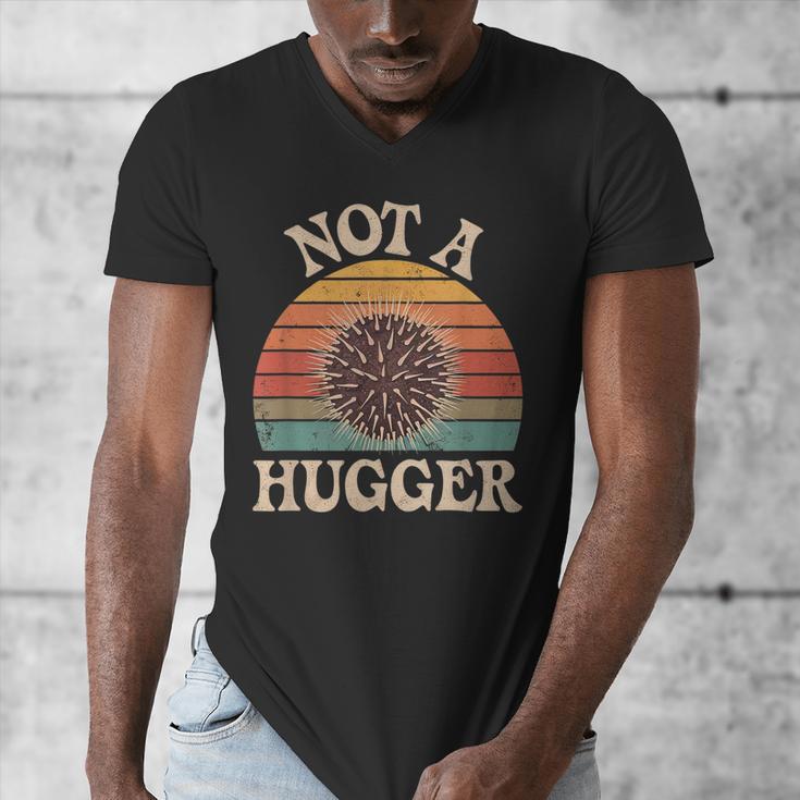 Not A Hugger Retro Sea Urchin Sarcastic Introvert Men's V-Neck T-Shirt