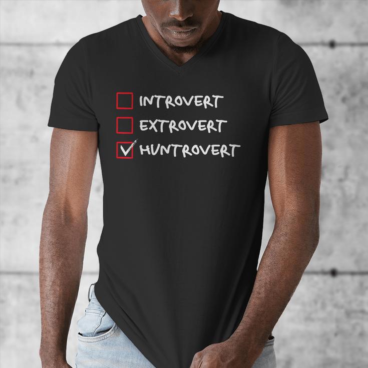 Not Introvert Huntrovert Hunting Hunt-Trovert Hunter Men's V-Neck T-Shirt Not Introvert Huntrovert Hunting Hunt-Trovert Hunter Men's V-Neck T-Shirt