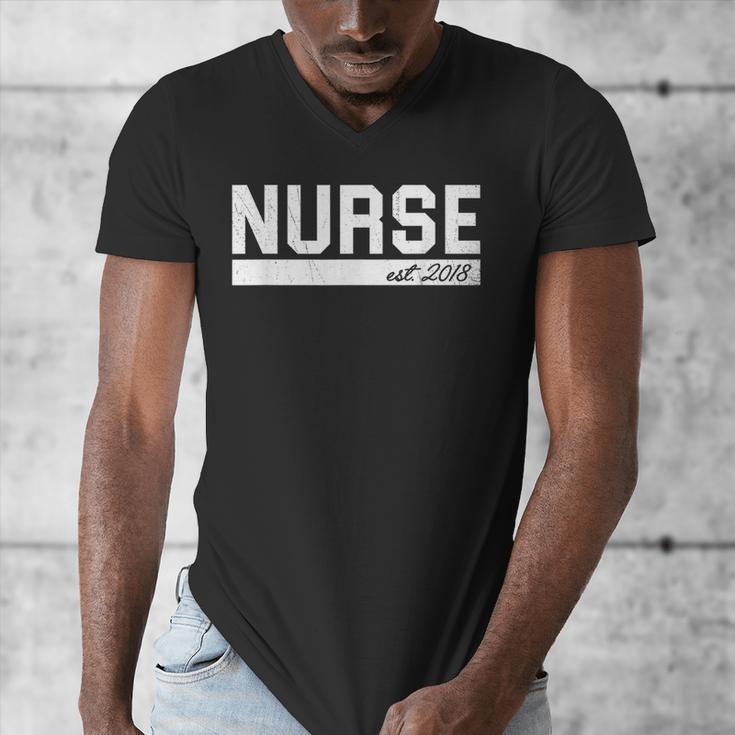 Nurse Est 2018 Nursing GraduationShirt Men's V-Neck T-Shirt