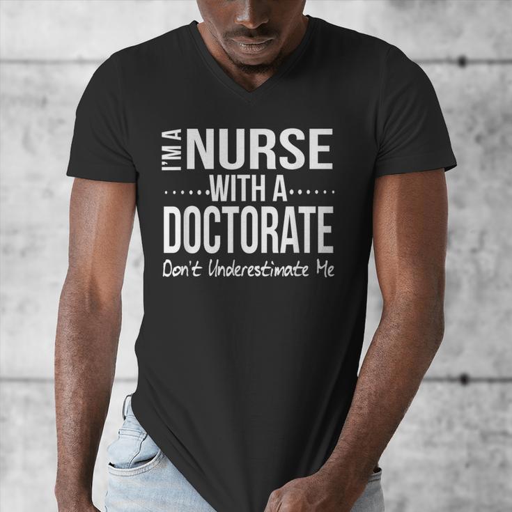 Nurse PhD Doctorate Graduation Doctor Nursing Practice Men's V-Neck T-Shirt