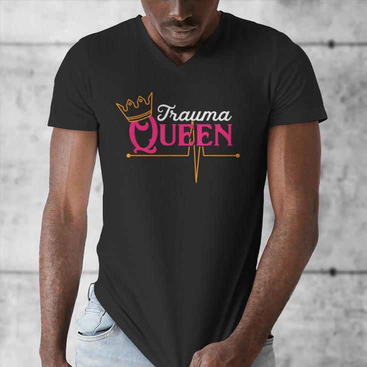 Nursing Shirt Graduation Nurse School Trauma Queen Shirt Men's V-Neck T-Shirt