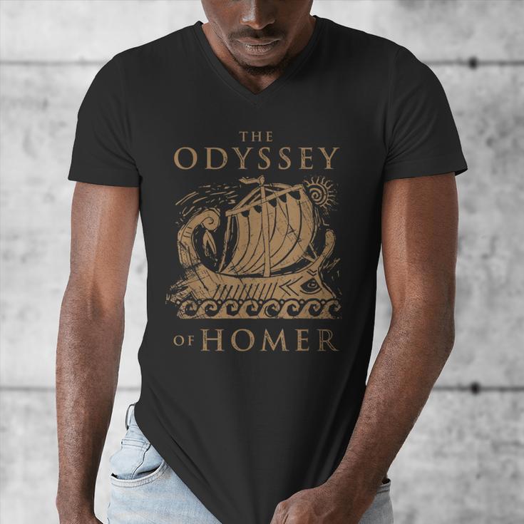 Odisea Soulz Iliad Odyssey Homer Ancient Greek History Book Odyssey Small Men's V-Neck T-Shirt