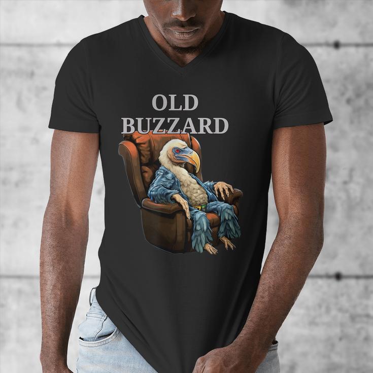 Old Buzzard Bird Old Man Grandpa Recliner Dads Joke Men's V-Neck T-Shirt