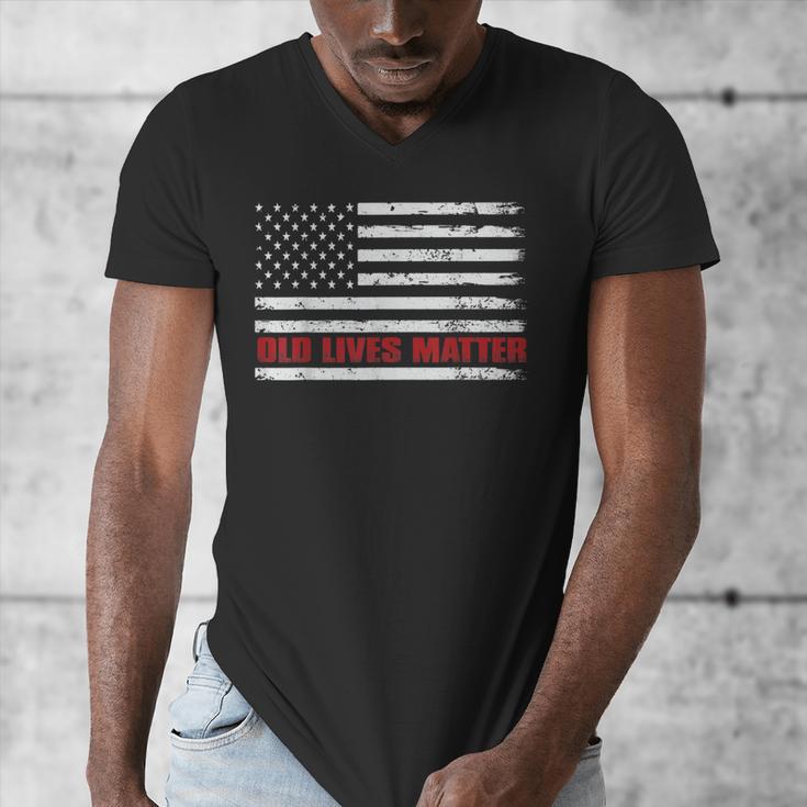 Old Lives Matter Tshirt 60th Birthday For Men 50th Dad Men's V-Neck T-Shirt