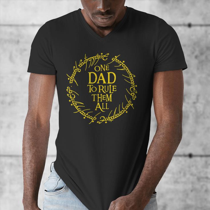 ONE DAD TO RULE THEM ALL Men's V-Neck T-Shirt ONE DAD TO RULE THEM ALL Men's V-Neck T-Shirt