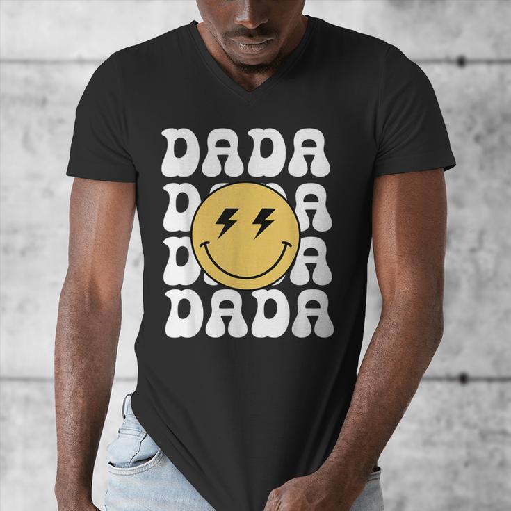 One Happy Family Birthday Matching Apparel Dada One Happy Dude Birthday Theme Family Matching Adult Child Short Sleeve Crew Neck Classic Fit Polyester 50 Cotton 50 Men's V-Neck T-Shirt