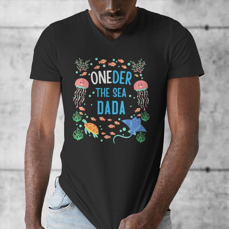 OneDer The Sea Dada 1st Birthday Dad Matching Men's V-Neck T-Shirt