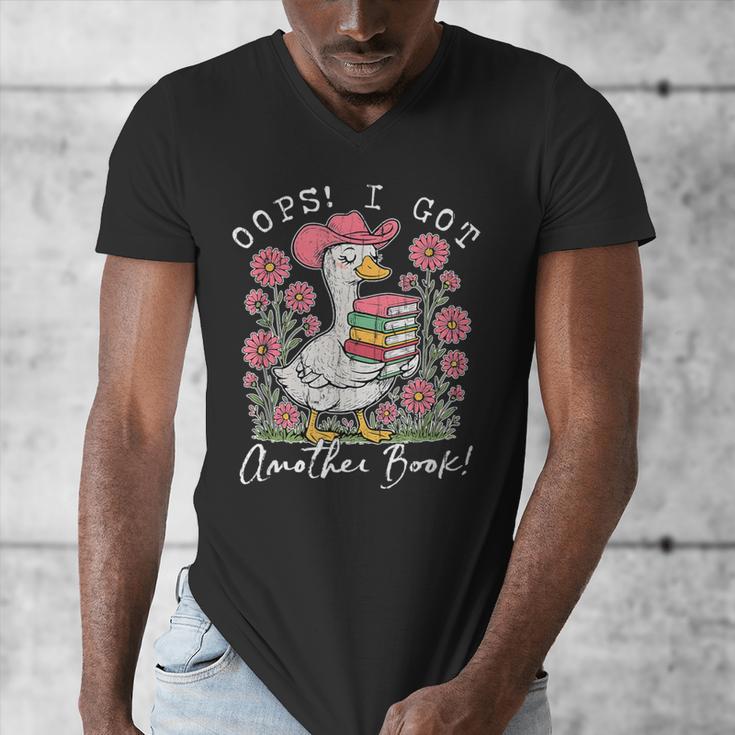 Oops I Got Another Book Goose Reading Humor Men's V-Neck T-Shirt