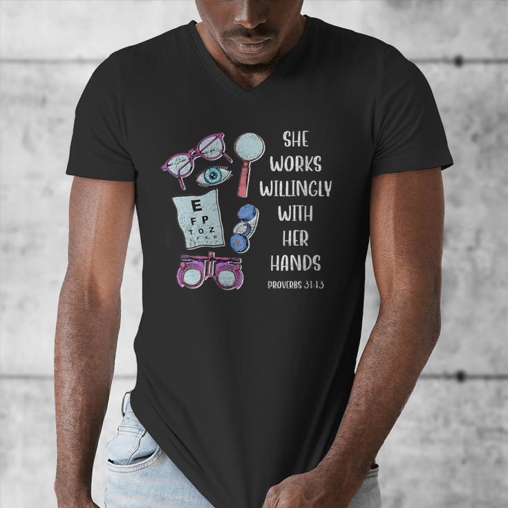 OptometryOphthalmology Eye Doctor Tee Optician Graduation Men's V-Neck T-Shirt