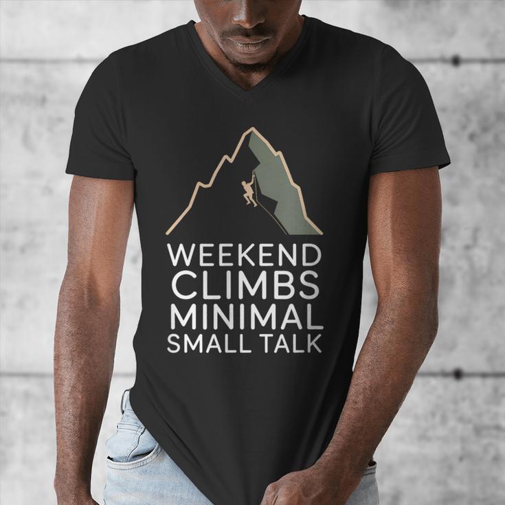 Outdoor Introvert Vibes Weekend Climber Men's V-Neck T-Shirt Outdoor Introvert Vibes Weekend Climber Men's V-Neck T-Shirt