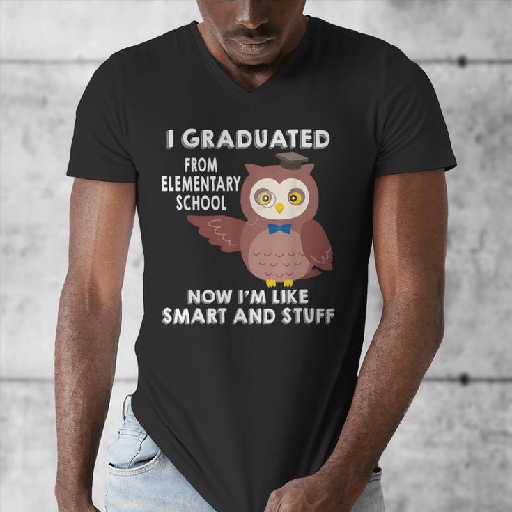 Owl Elementary Graduation Shirt-6th Grade Graduation Men's V-Neck T-Shirt
