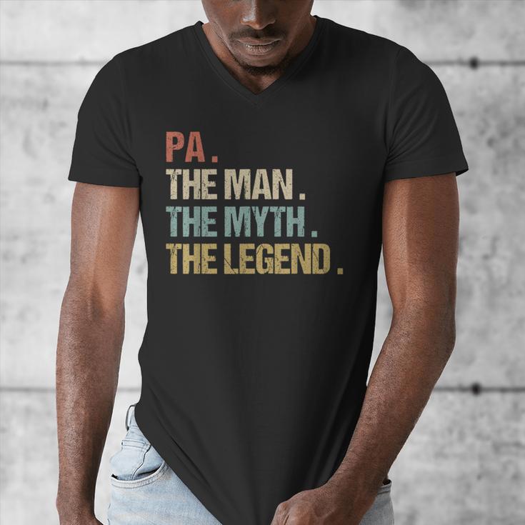 Pa The Man Myth Legend Shirt Father Dad Men's V-Neck T-Shirt Pa The Man Myth Legend Shirt Father Dad Men's V-Neck T-Shirt
