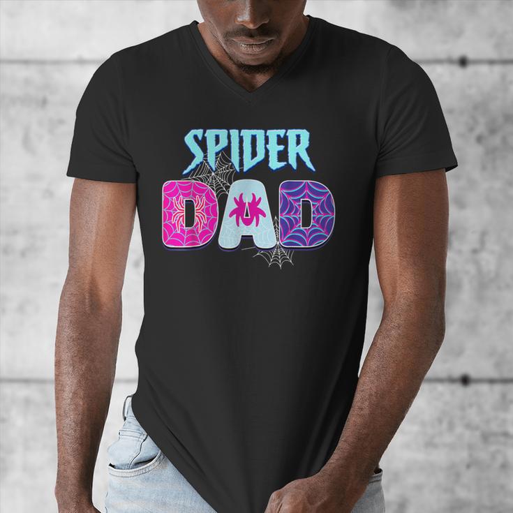 Parents Mom Spider Dad Matching Family Birthday Men's V-Neck T-Shirt