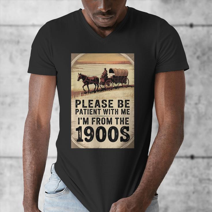 Be Patient With Me I'm From The 1900s Birthday Retirement Men's V-Neck T-Shirt