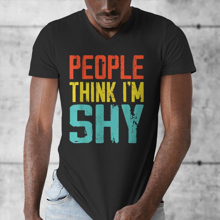 People Think I'm Shy I Introvert Men's V-Neck T-Shirt