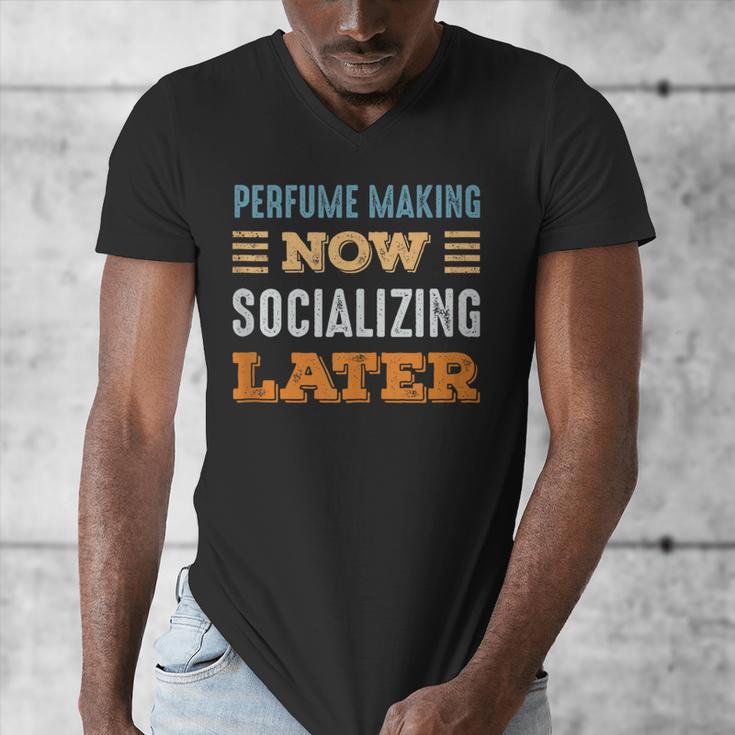 Perfume Making Now Minimal Socializing Introvert Vintage Men's V-Neck T-Shirt